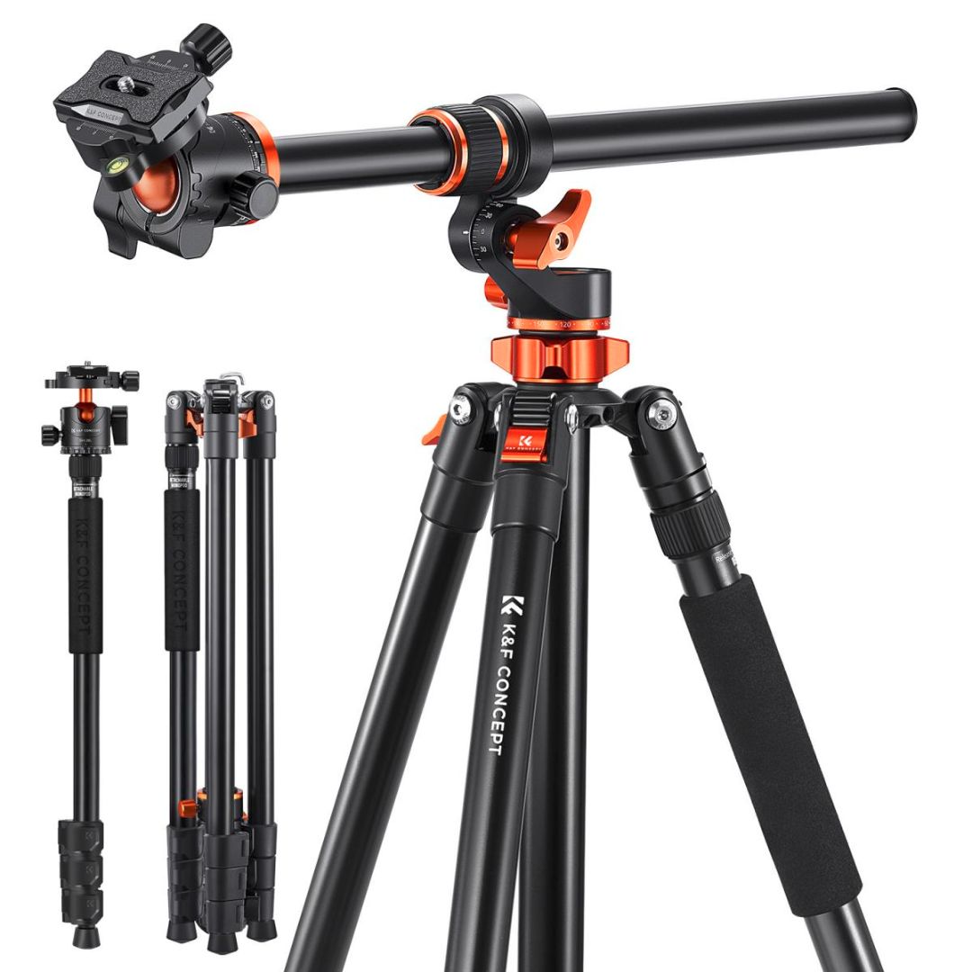 K&F Concept Aluminium-Magnezium tripod (Transverse Center Column) 230cm 10kg KF09.119 - 1